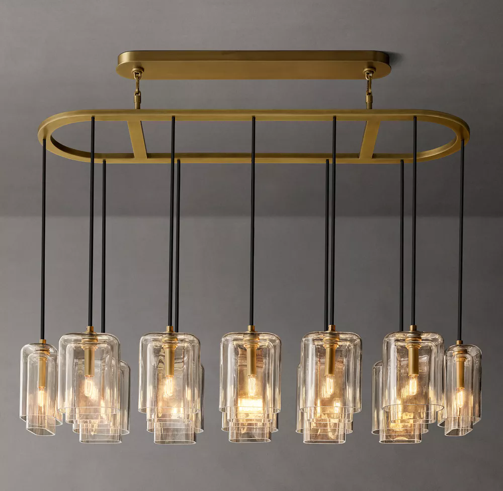 Lacour Clear Glass Linear Chandelier