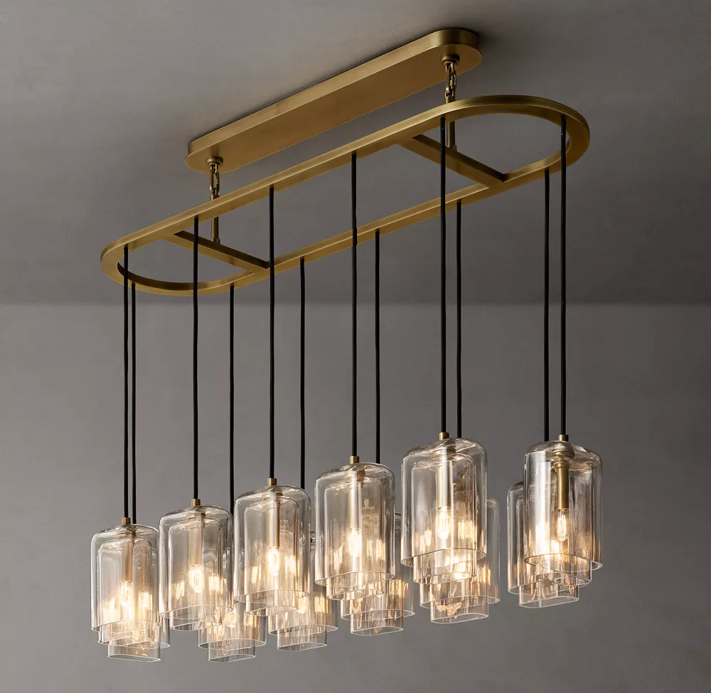 Lacour Clear Glass Linear Chandelier