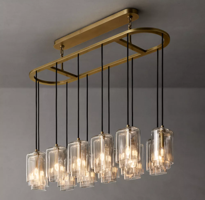 Lacour Clear Glass Linear Chandelier
