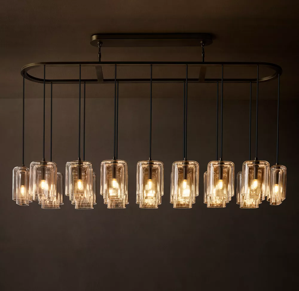 Lacour Clear Glass Linear Chandelier