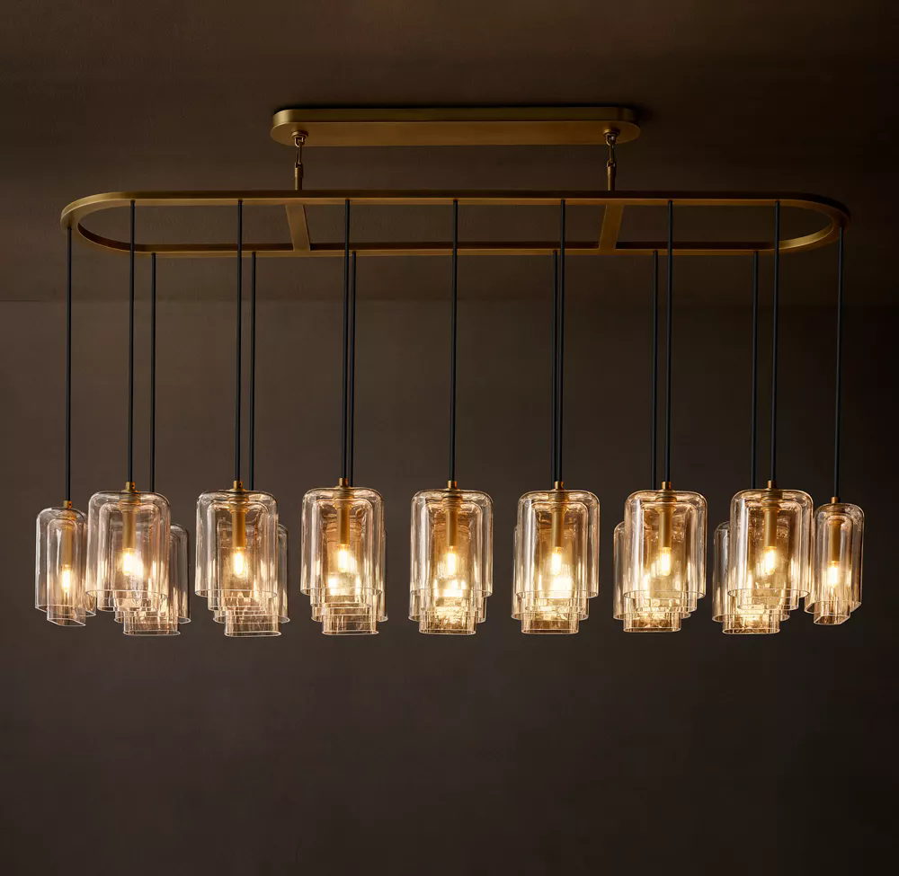 Lacour Clear Glass Linear Chandelier