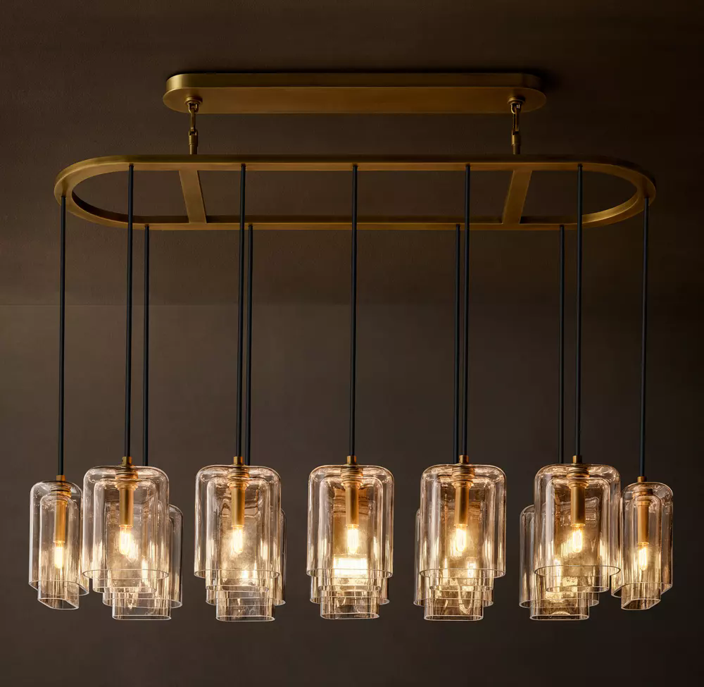 Lacour Clear Glass Linear Chandelier