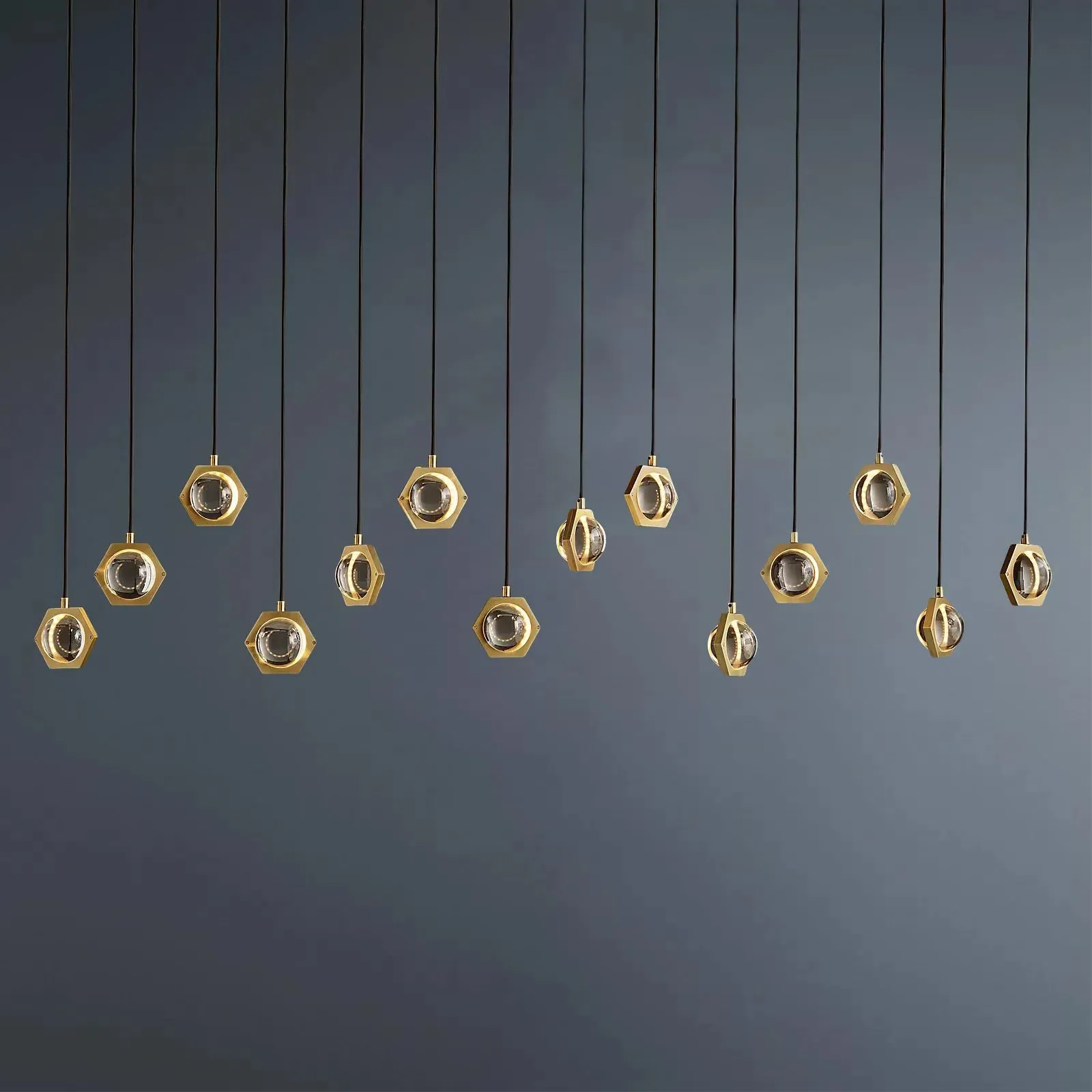 Eclatant Vintage Rectangular Linear Chandelier 72"