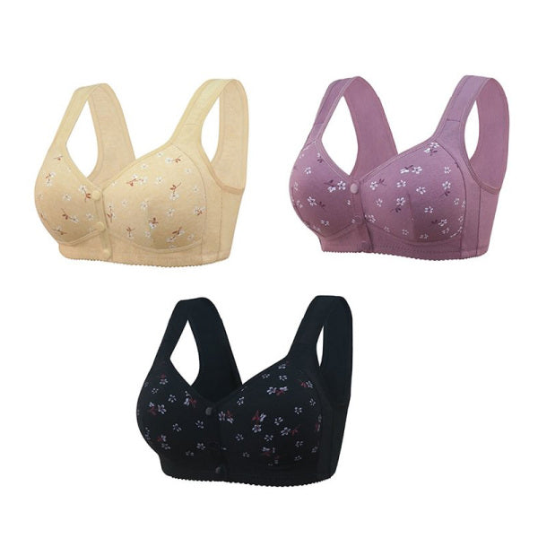 Women's 18-Hour Ultimate Lift Wireless Full-Coverage Front Button Bra Comfortable & Convenient 🔥Buy 1 Get 2 Free 🔥