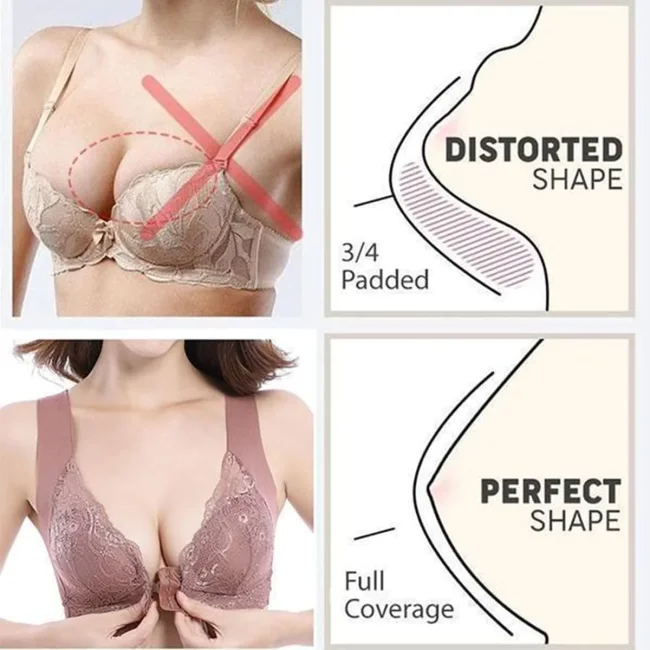 FRONT CLOSURE 5D SHAPING PUSH UP COMFY WIRELESS BRA