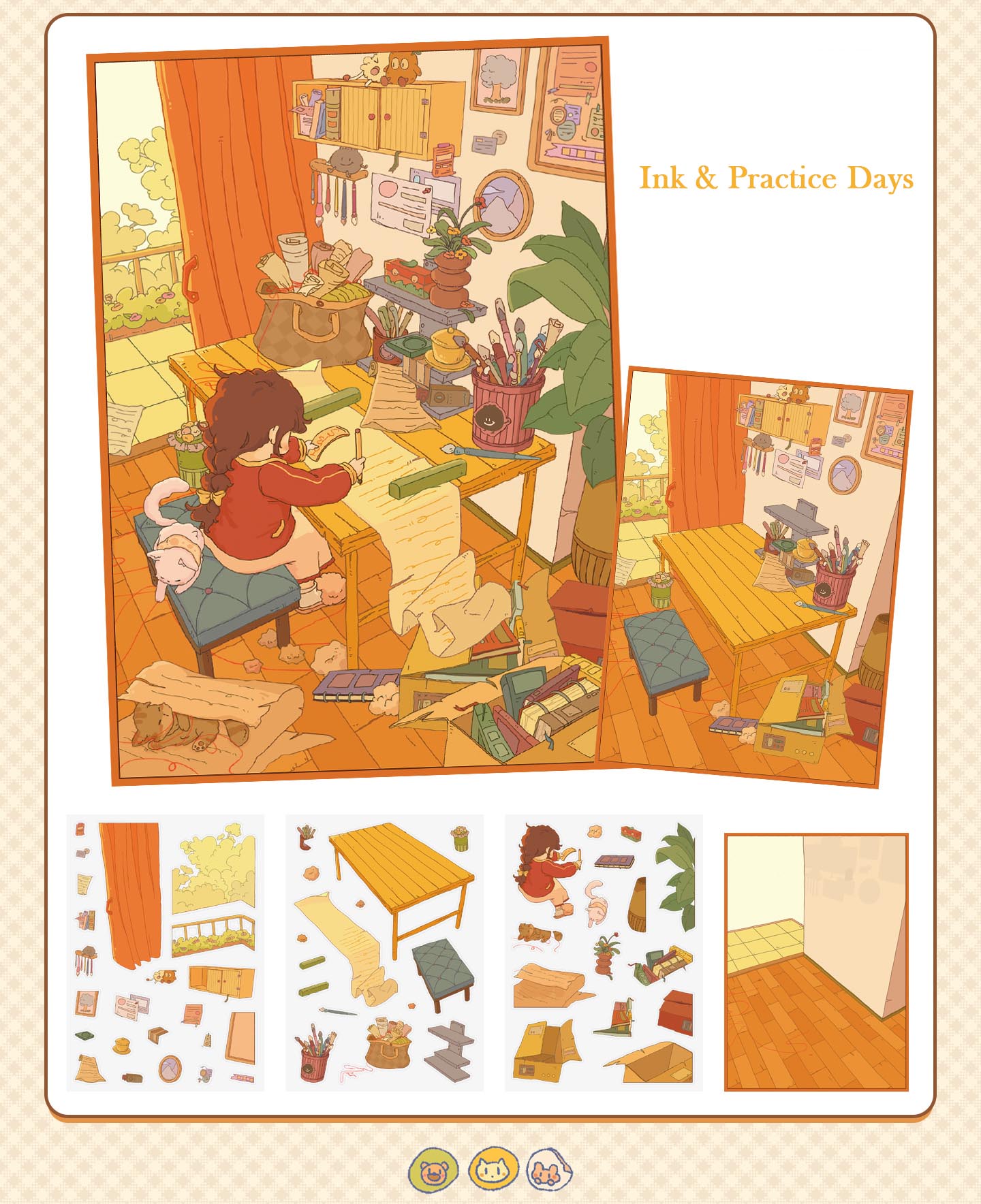 Home Diary DIY 3D Scene Stickers - 2 Cute Miniature Scenes