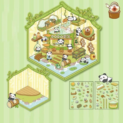 Wonderful Shop DIY 3D Scene Stickers 4 Cute Miniature Scenes