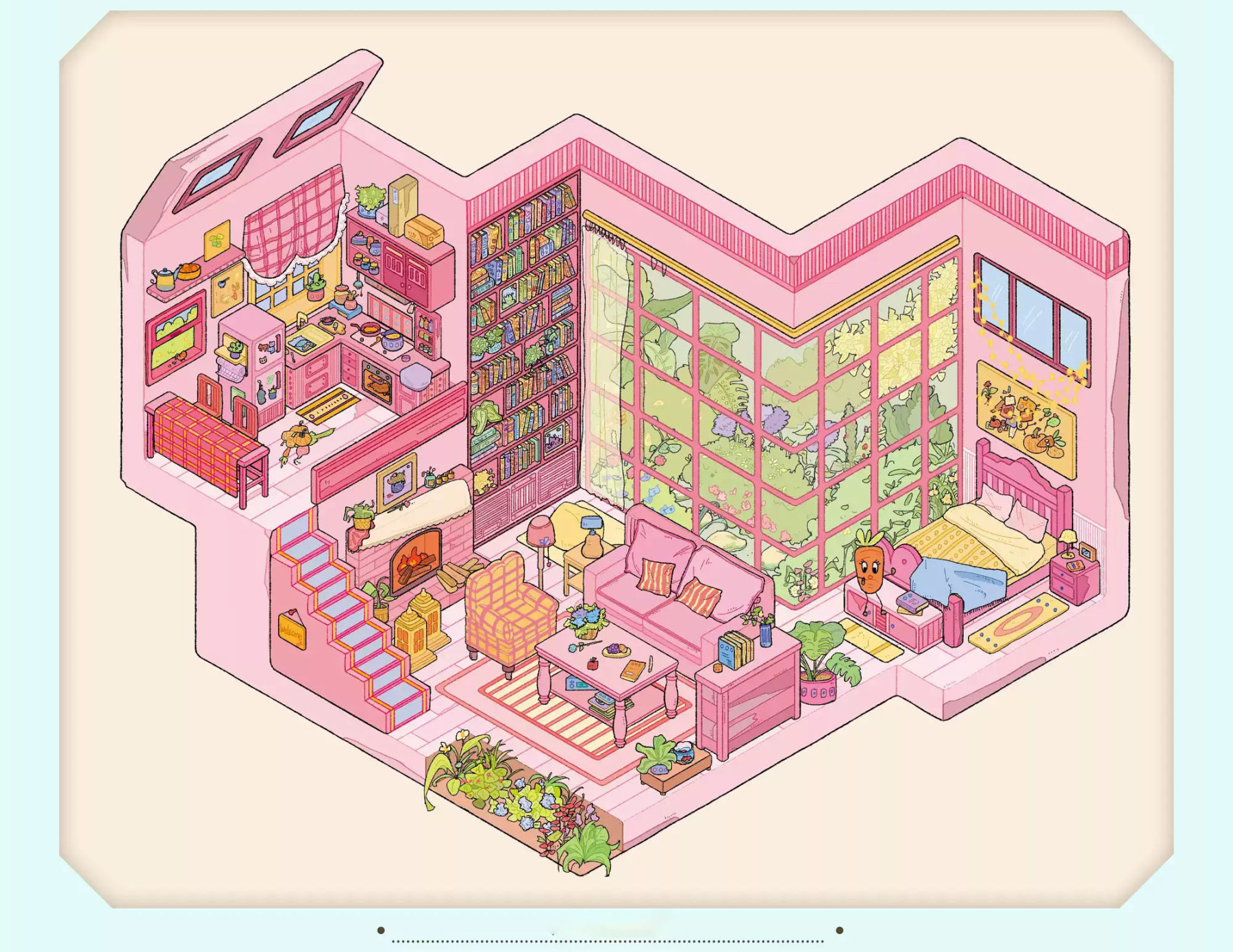 [Copy]Wonderful House DIY 3D Sticker Collection - 8 Cute Miniature Scenes