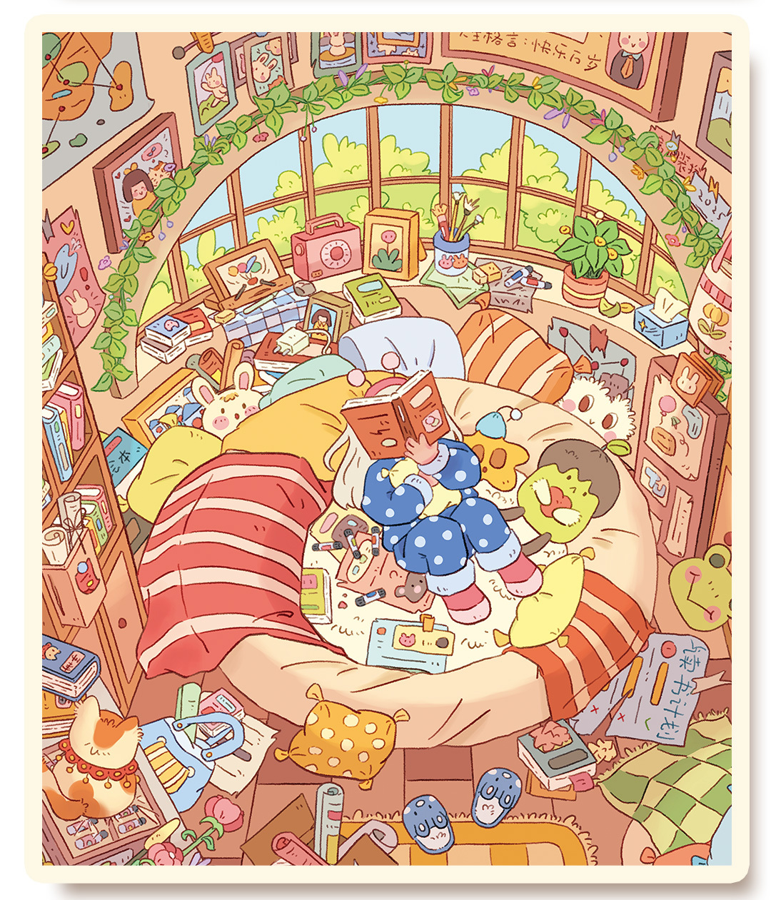 A Day in the Life DIY 3D Sticker Collection - 4 Cute Miniature Scenes