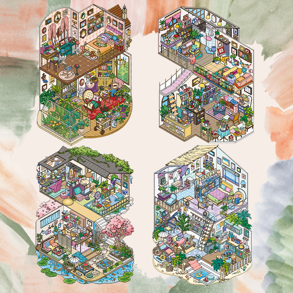 My Cottage DIY 3D Sticker Collection - 4 Cute Miniature Scenes