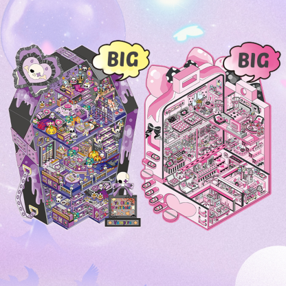 Candy & Curses: A Sweetly Haunted Collection DIY 3D Sticker Collection - 2 Cute Miniature Scenes