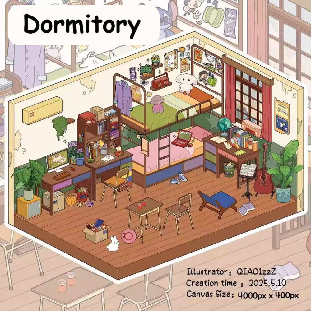 [Copy]Wonderful House DIY 3D Sticker Collection - 8 Cute Miniature Scenes