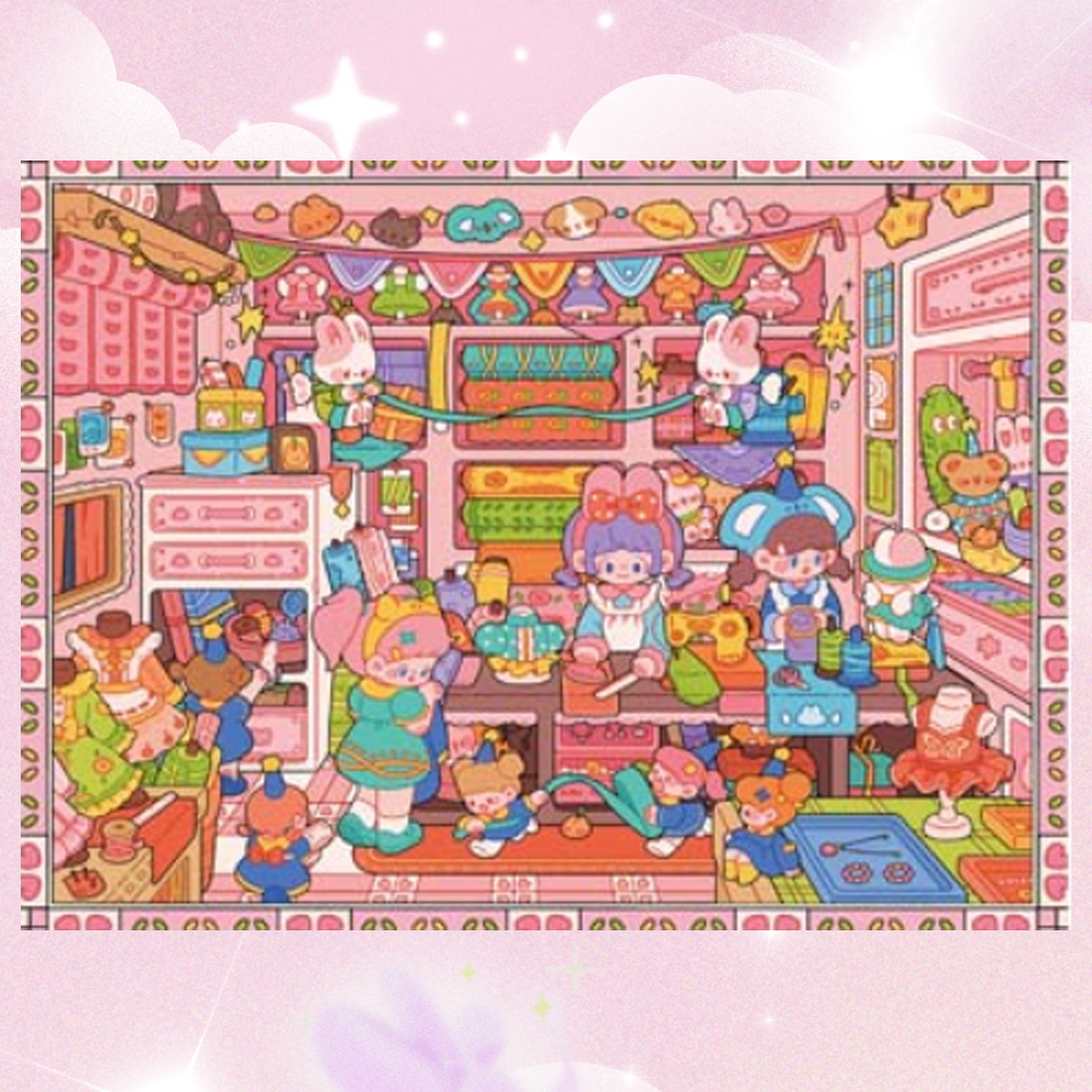 Fabric Workshop DIY 3D Scene Stickers - Cute Miniature Scene