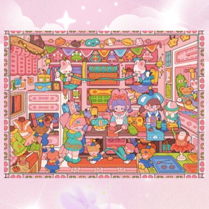 Fabric Workshop DIY 3D Scene Stickers - Cute Miniature Scene
