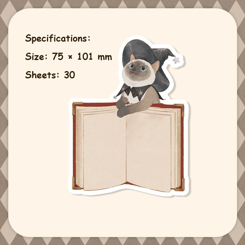 Magic Cat Sticky Notes -Halloween Sticky Momo