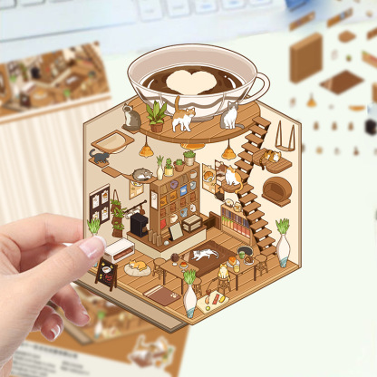 Mystic Dreams Series DIY 3D Scene Stickers - 4 Cute Miniature Scenes