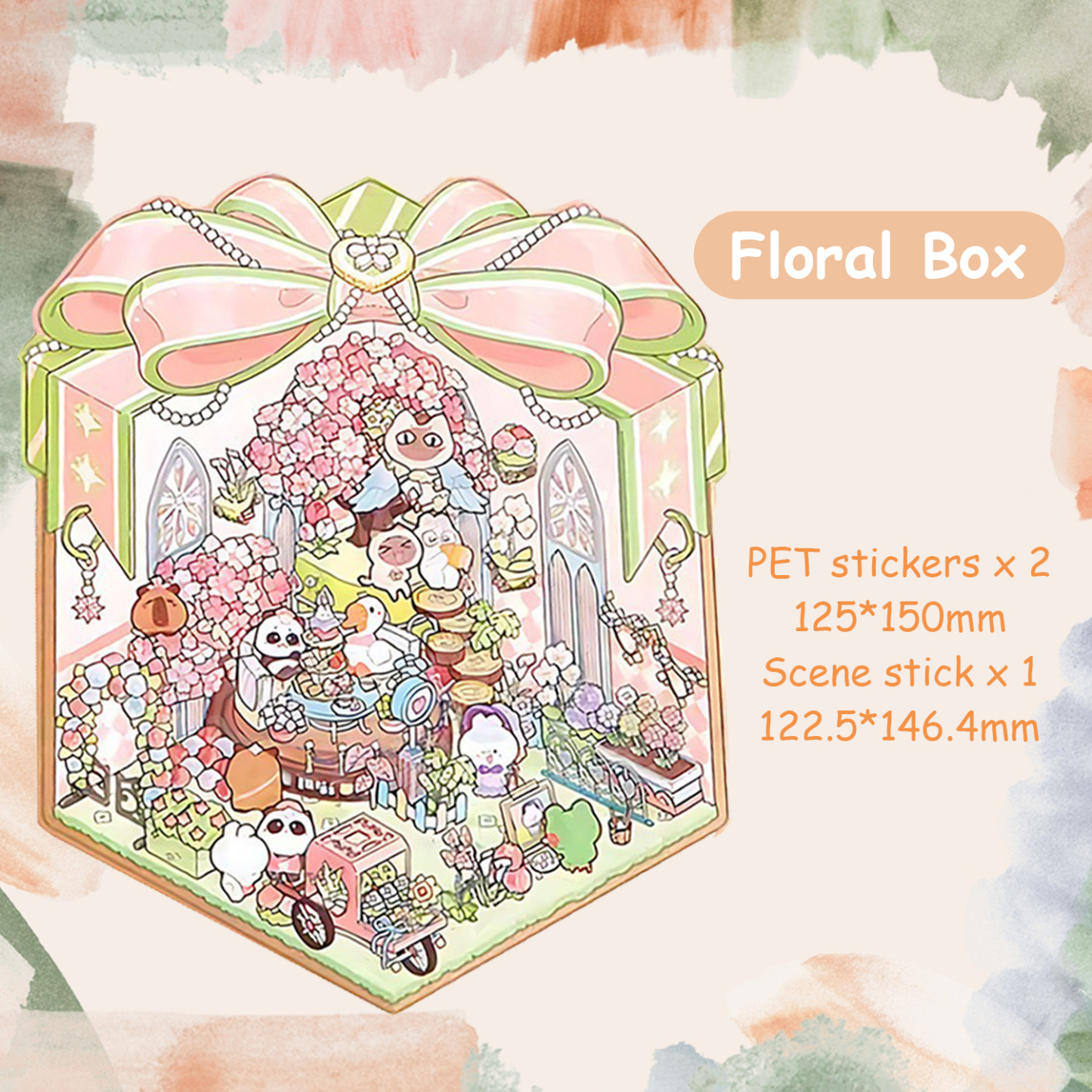 Artful Gifts DIY 3D Sticker Collection - 4 Cute Miniature Scenes