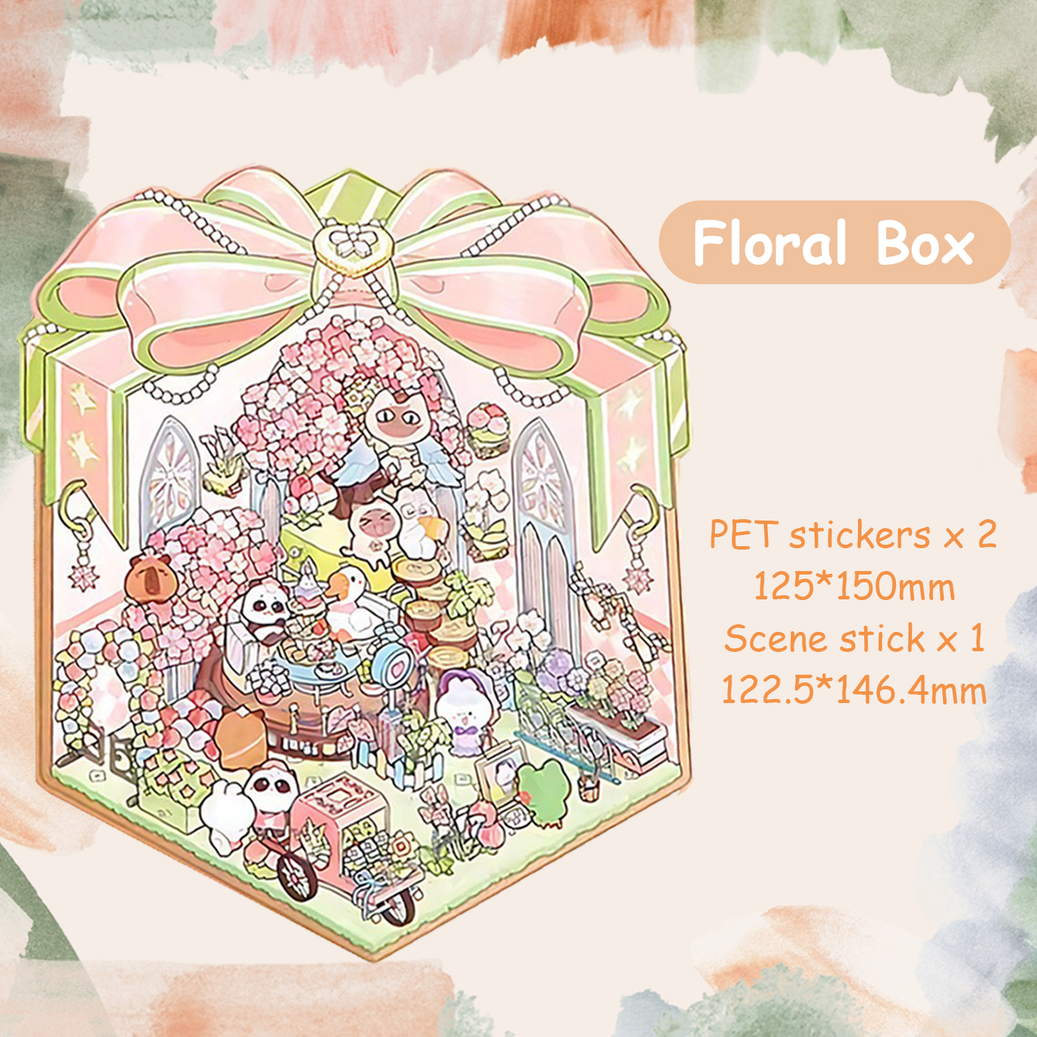 Artful Gifts DIY 3D Sticker Collection - 4 Cute Miniature Scenes