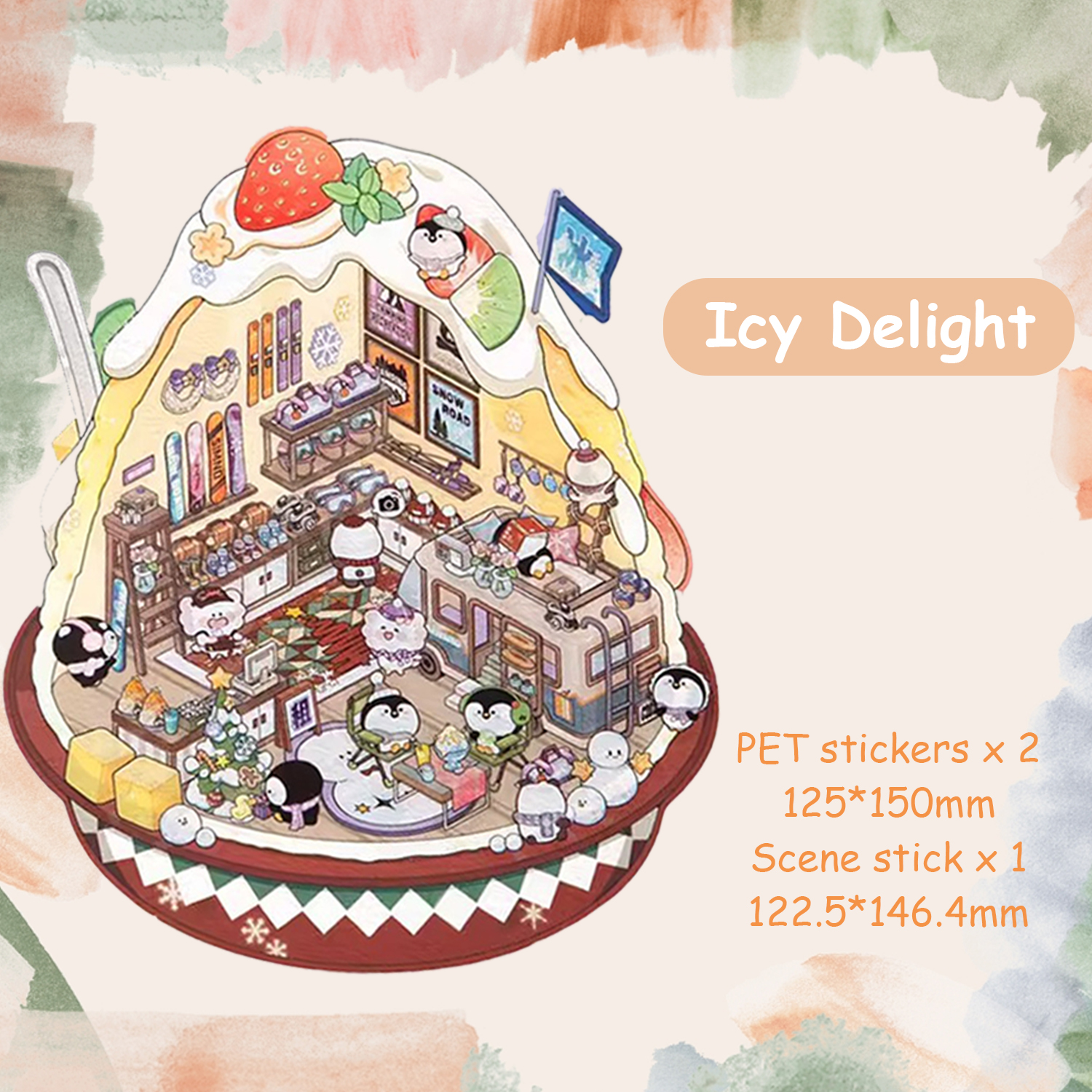 Artful Gifts DIY 3D Sticker Collection - 4 Cute Miniature Scenes