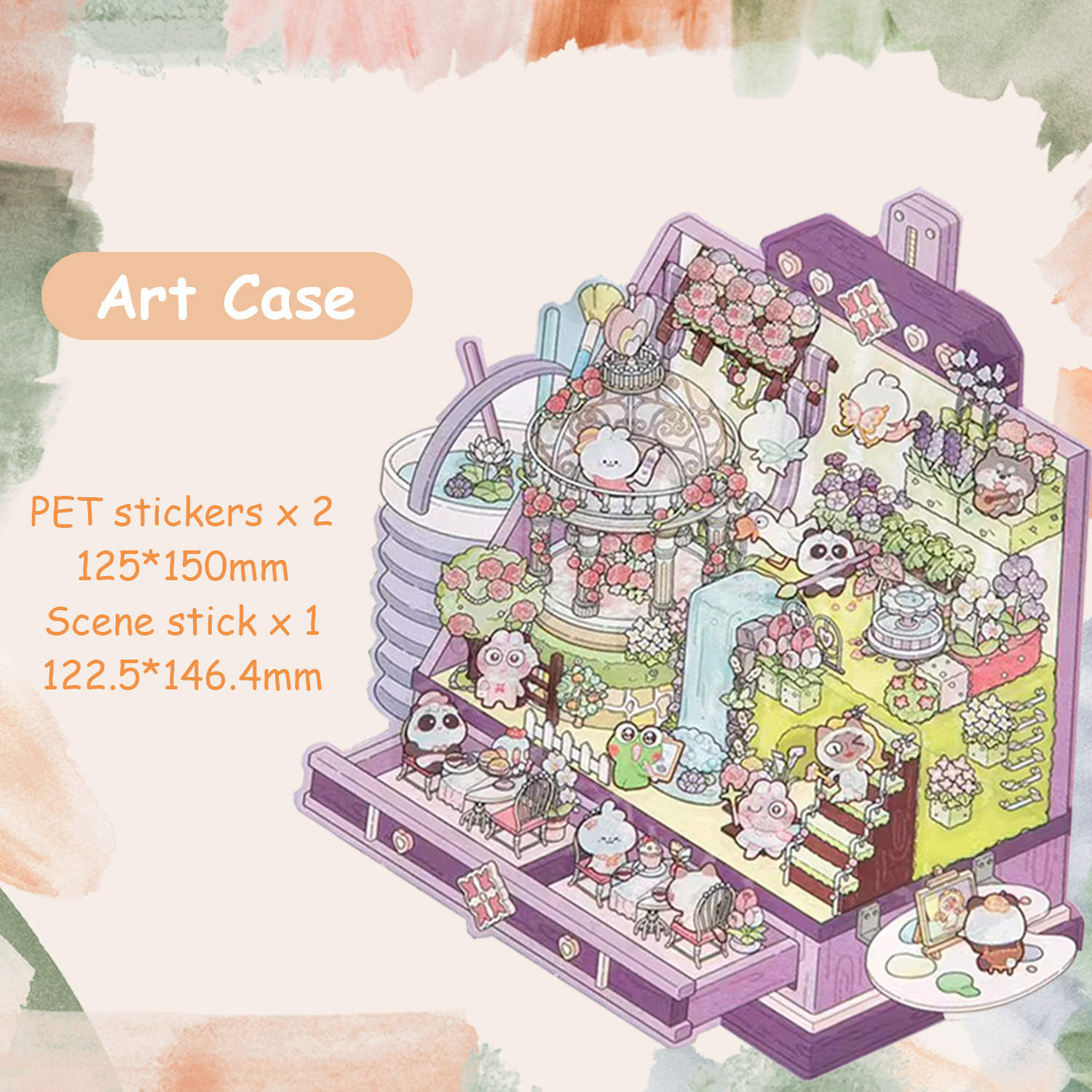 Artful Gifts DIY 3D Sticker Collection - 4 Cute Miniature Scenes