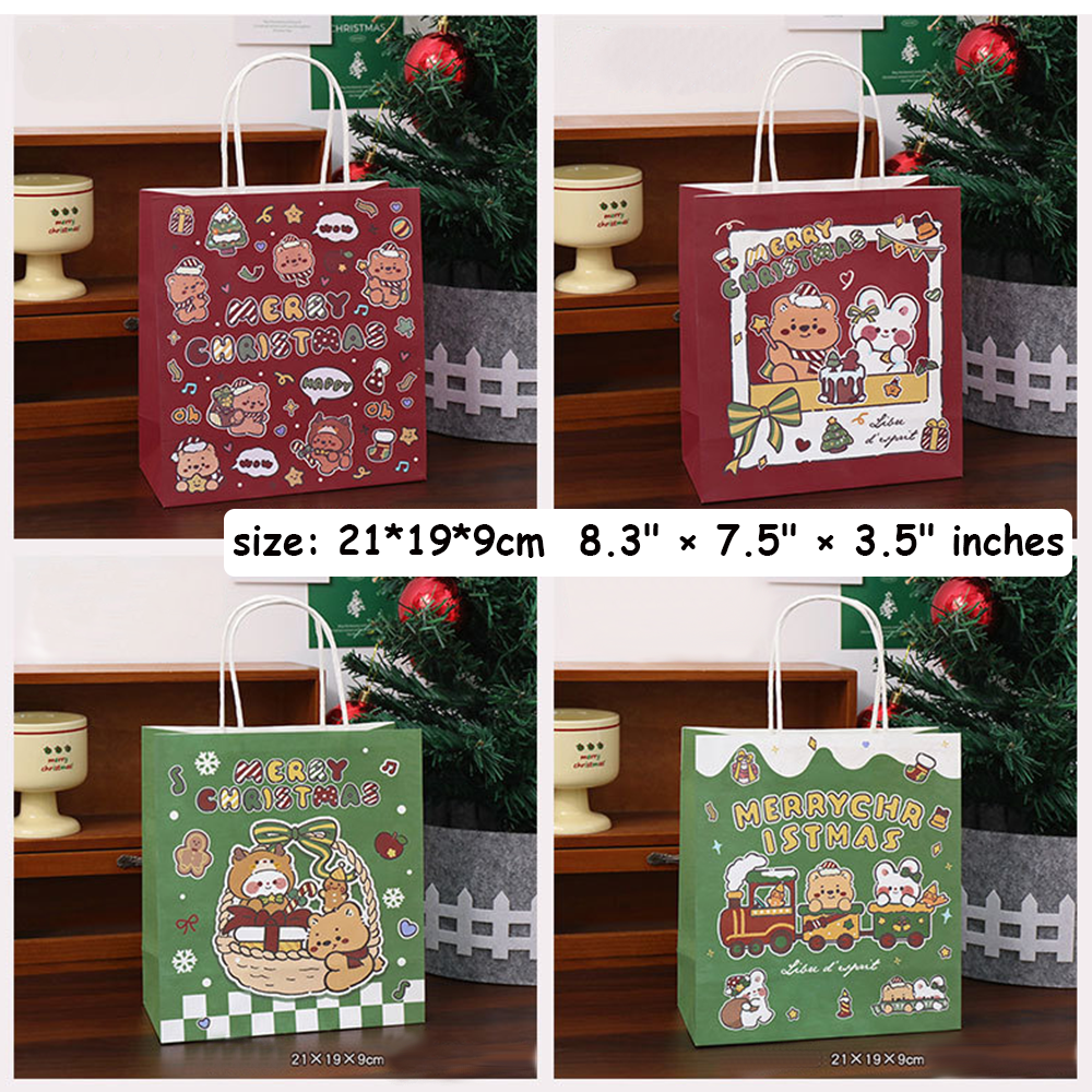 Christmas Gift Bags (Paper) [Small] Red & Green