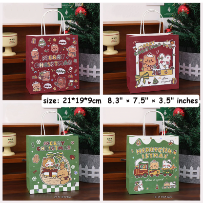 Christmas Gift Bags (Paper) [Small] Red & Green