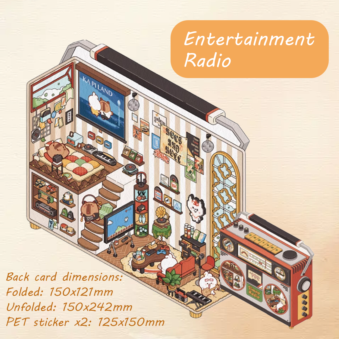 Simno Radio DIY 3D Scene Stickers - Miniature Scenes