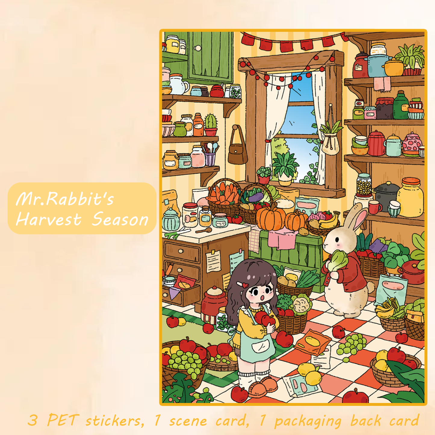 Mr.Bunny DIY 3D Scene Stickers - 2 Cute Miniature Scenes