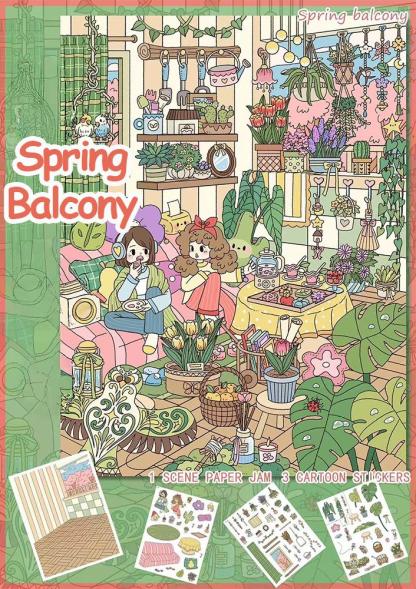 Four Seasons Cozy Nook DIY 3D Scene Stickers - Miniature Scene