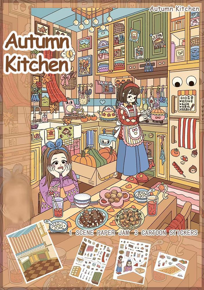 Four Seasons Cozy Nook DIY 3D Scene Stickers - Miniature Scene