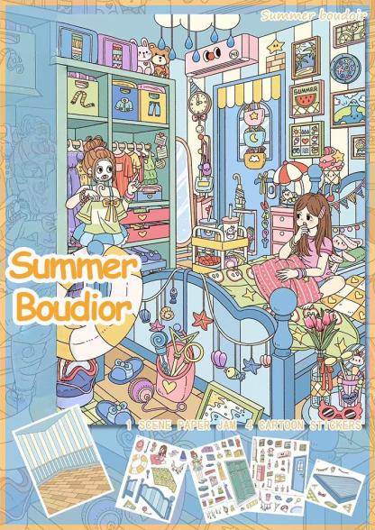 Four Seasons Cozy Nook DIY 3D Scene Stickers - Miniature Scene