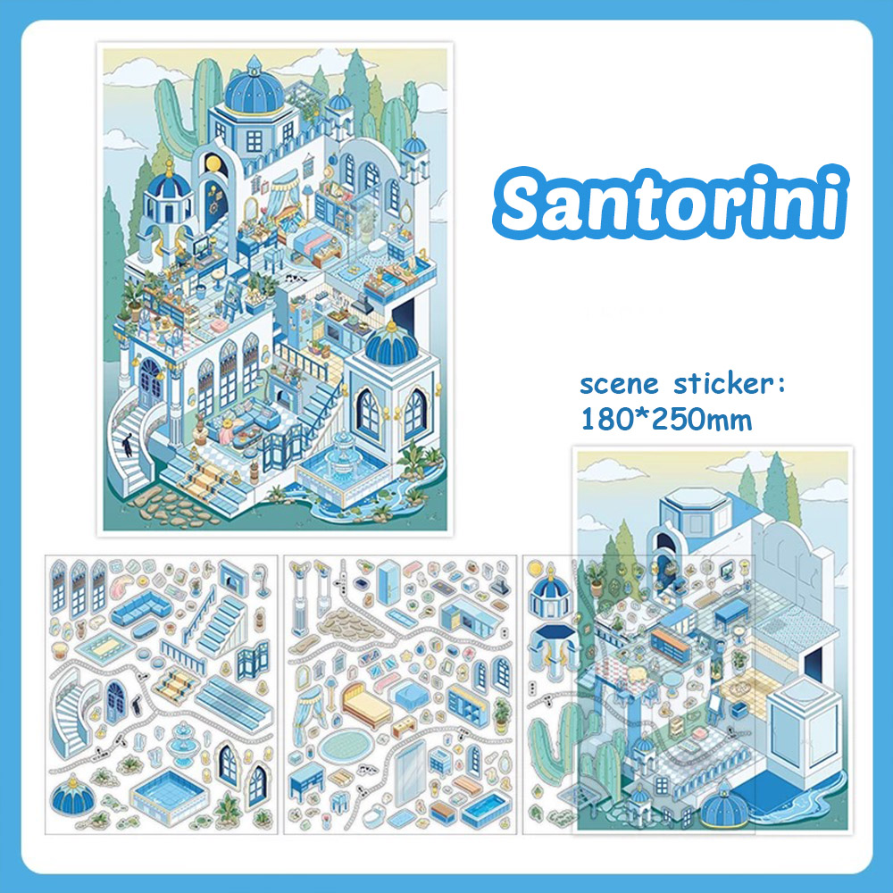 Cute Nest DIY 3D Scene Stickers - 2 Miniature Scenes