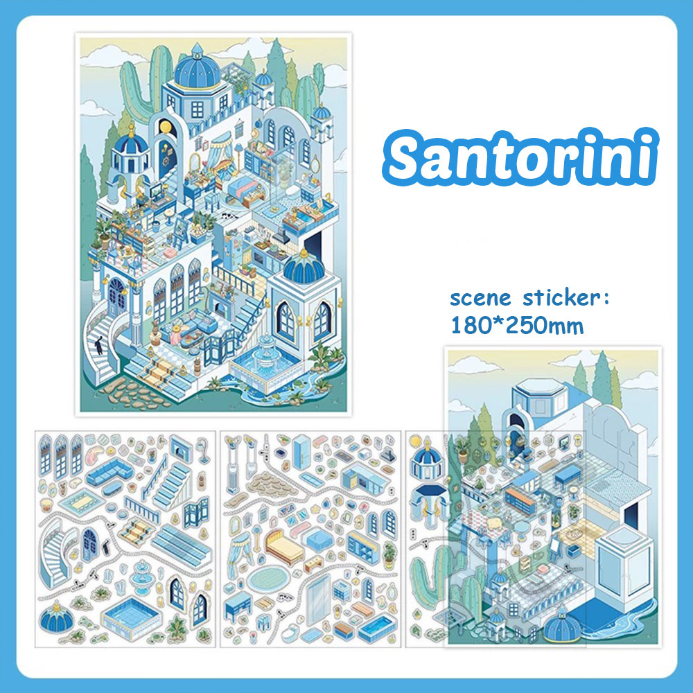 Cute Nest DIY 3D Scene Stickers - 2 Miniature Scenes