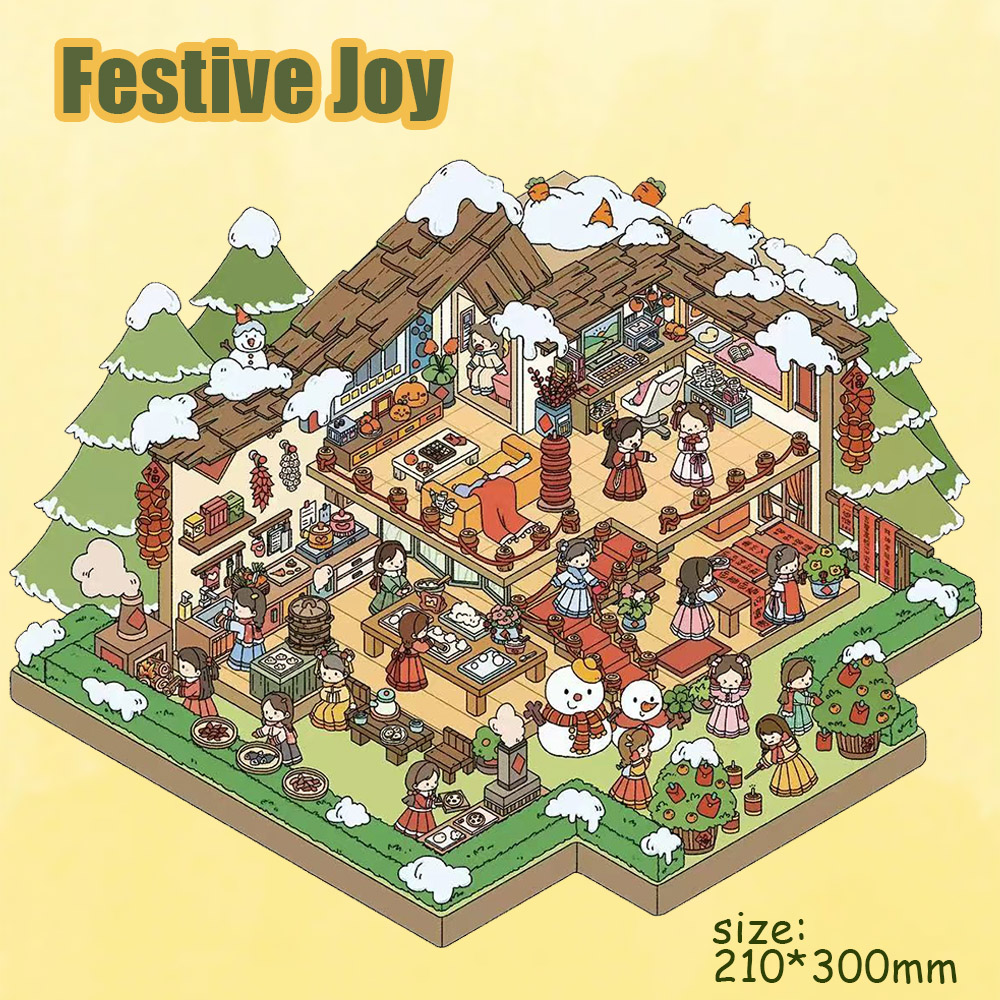 Wonder Village DIY 3D Scene Stickers - 3 Miniature Scenes