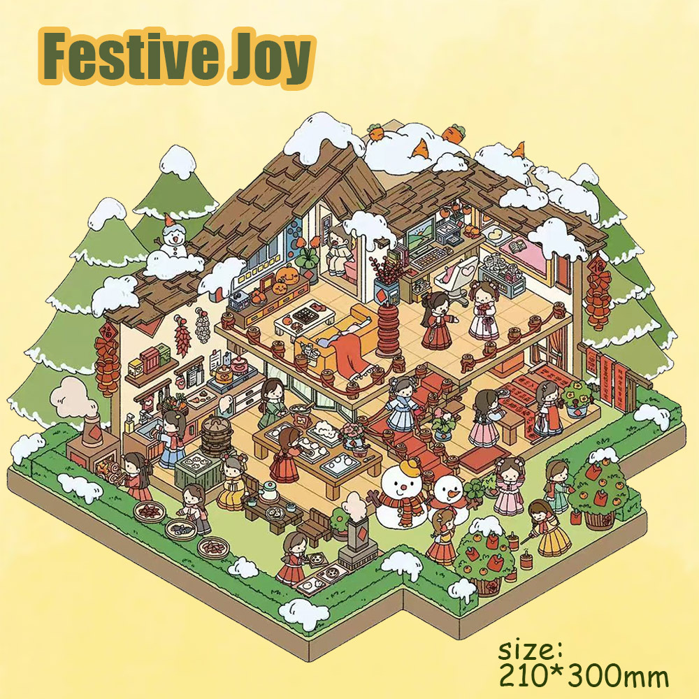 Wonder Village DIY 3D Scene Stickers - 3 Miniature Scenes