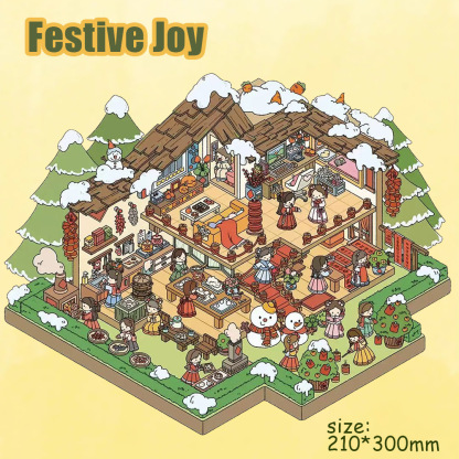 Wonder Village DIY 3D Scene Stickers - 3 Miniature Scenes