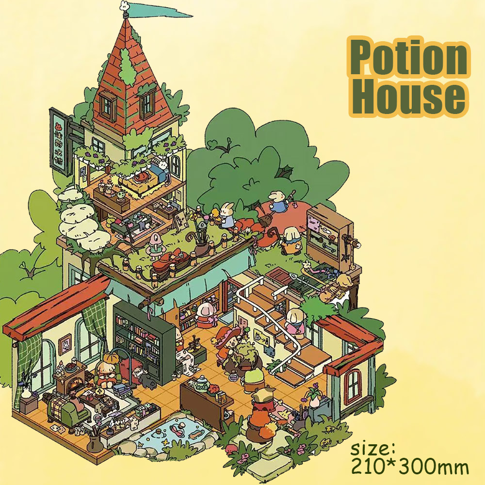 Wonder Village DIY 3D Scene Stickers - 3 Miniature Scenes