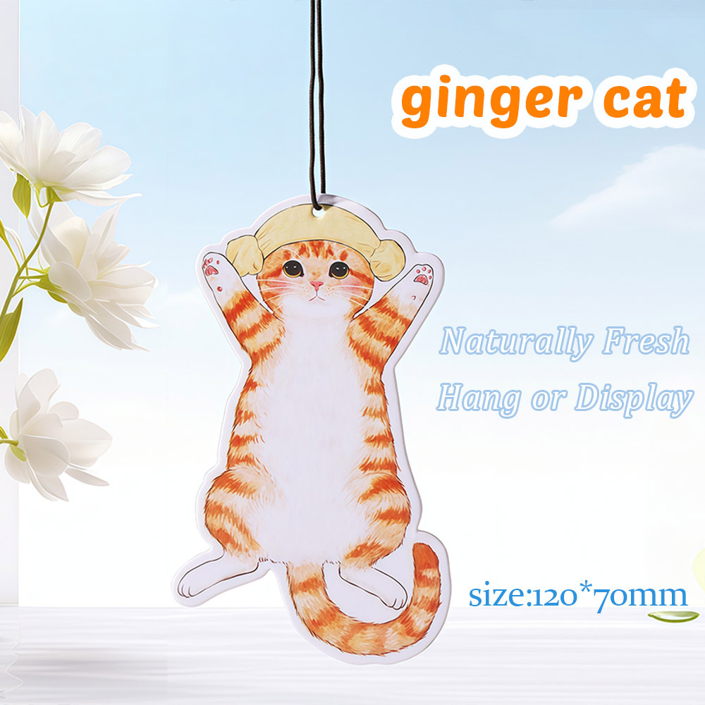 Purring Cats Perfume Aroma Sheet – Hanging Scented Card for Cars, Rooms & Closets