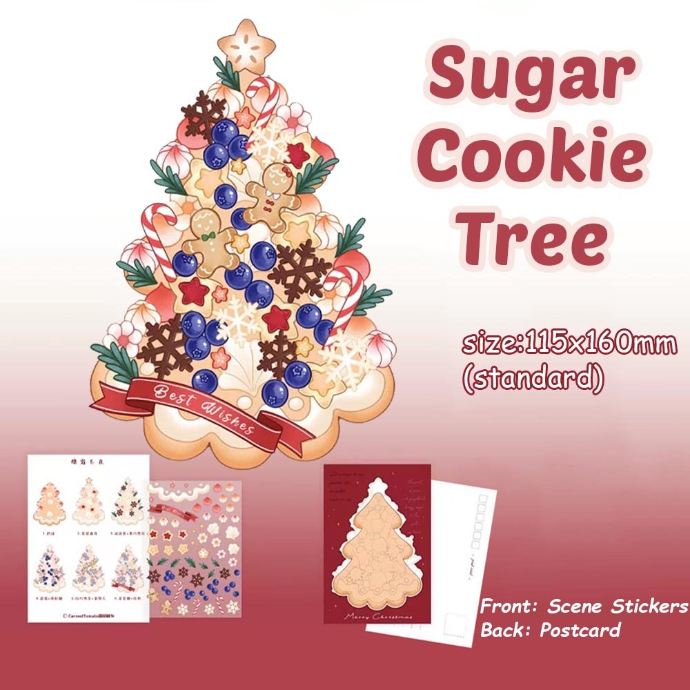 Christmas Tree Tales DIY 3D Sticker Collection - 2 Cute Miniature Scenes