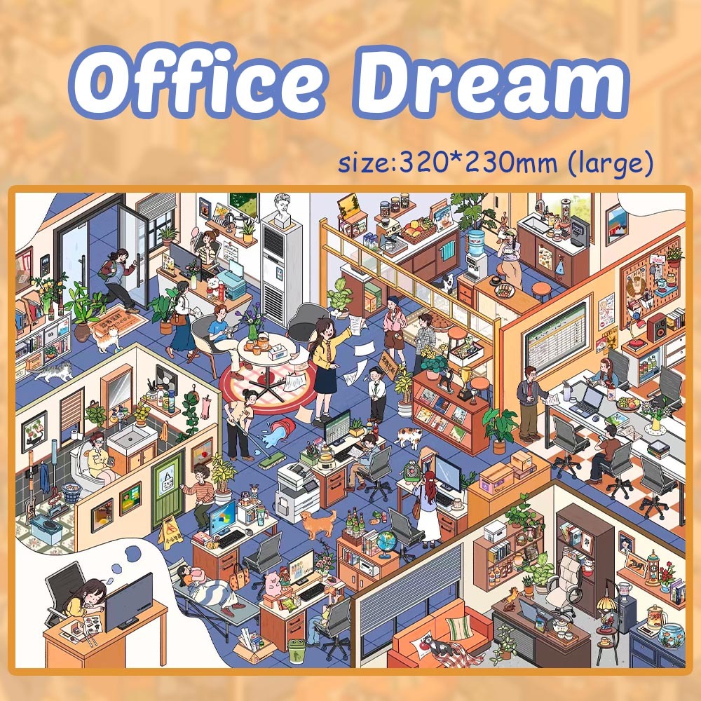 Office Dream DIY 3D Sticker Collection - Cute Miniature Scene