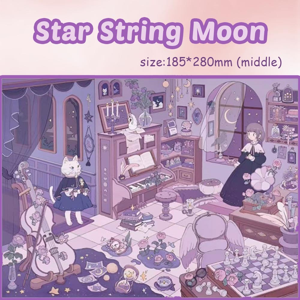 Castle fairy tales DIY 3D Sticker Collection - 4 Cute Miniature Scenes