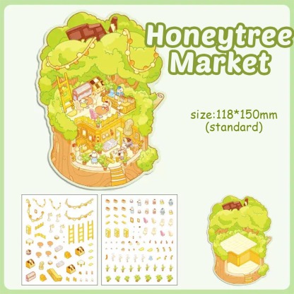 Sugary Isles DIY 3D Sticker Collection - Cute Miniature Scene