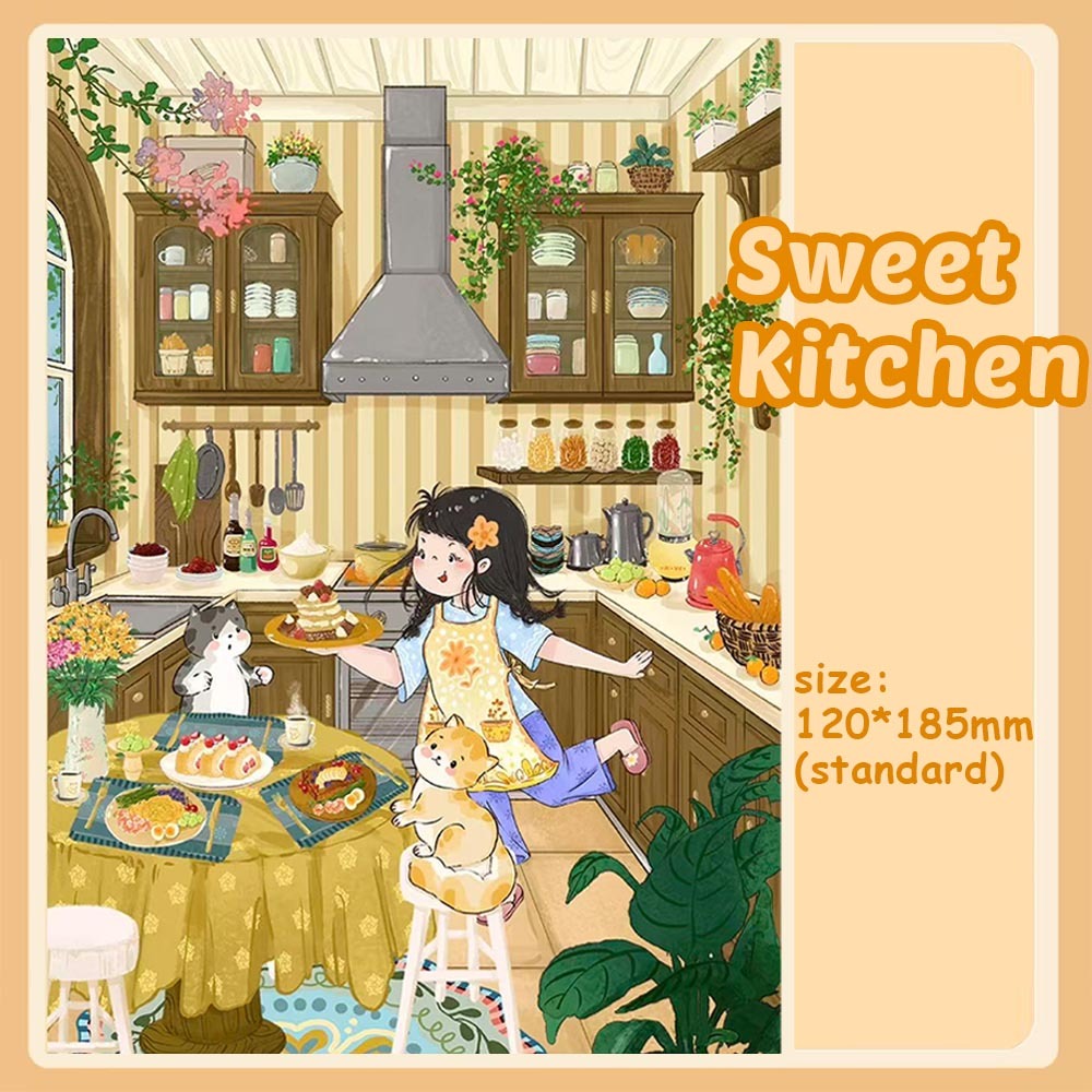 Domestic Scenes DIY 3D Sticker Collection - Cute Miniature Scene