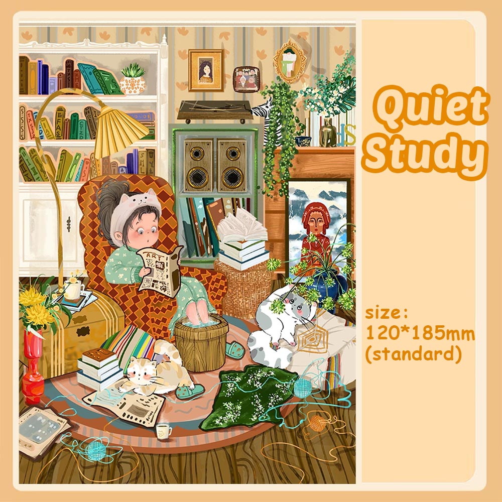 Domestic Scenes DIY 3D Sticker Collection - Cute Miniature Scene