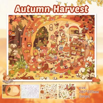 Seasonal Whimsy DIY 3D Sticker Collection - Cute Miniature Scene