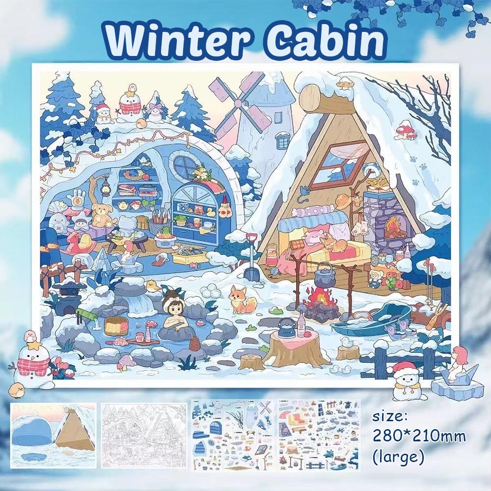 Seasonal Whimsy DIY 3D Sticker Collection - Cute Miniature Scene