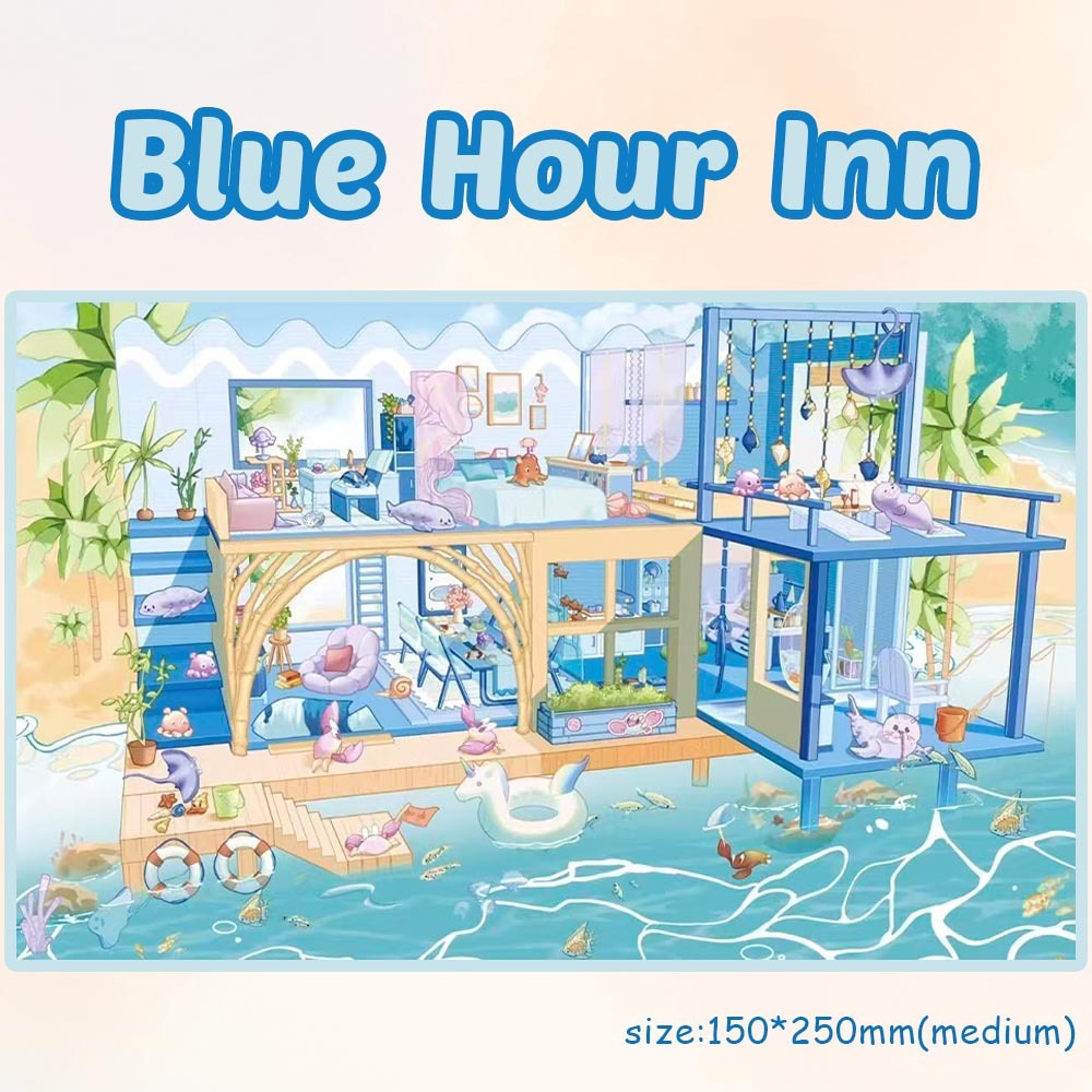 Blue Hour Inn DIY 3D Sticker Collection - Cute Miniature Scene