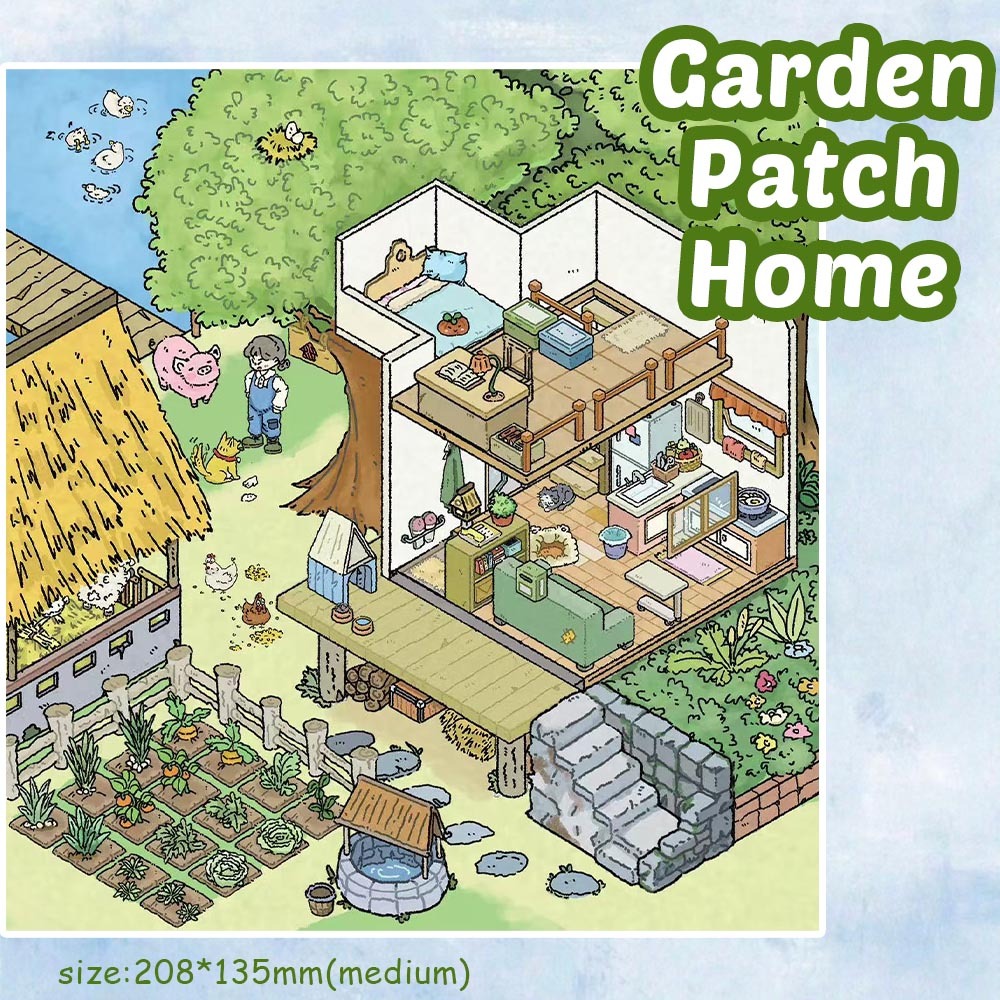 Simple Days DIY 3D Sticker Collection - 4 Cute Miniature Scenes