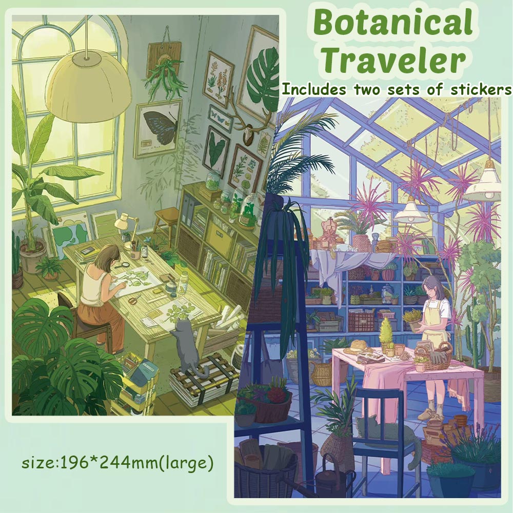 Botanical Traveler DIY 3D Sticker Collection - Cute Miniature Scene
