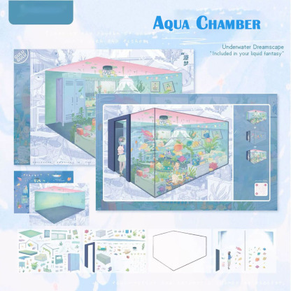 Aqua Chamber DIY 3D Sticker Collection - Cute Miniature Scene